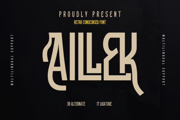 Aillek Display Font for Vintage-Inspired Craft Projects