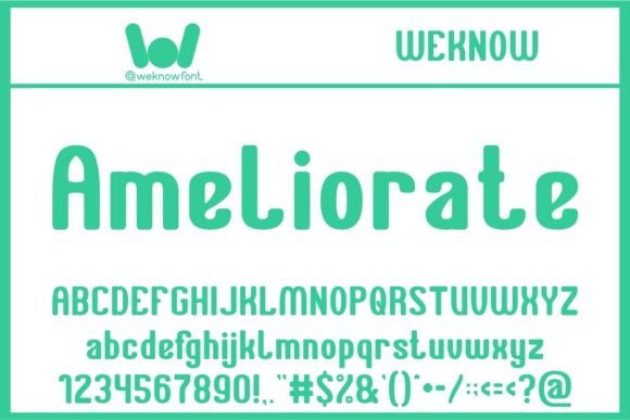 Ameliorate: A Playful, Vibrant Display Font for Editorial Design