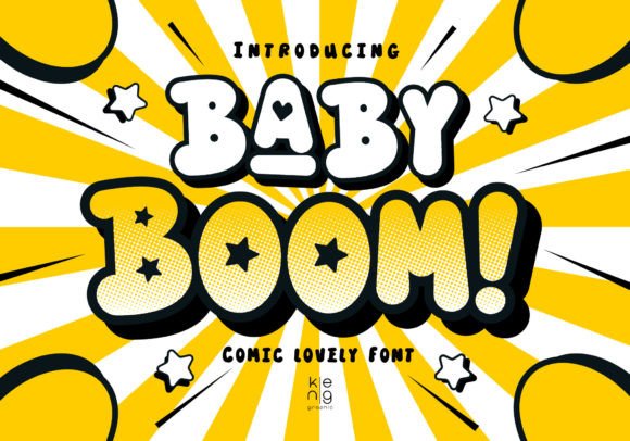 Baby Boom Display Font: Punchy Comic Style for Web Design