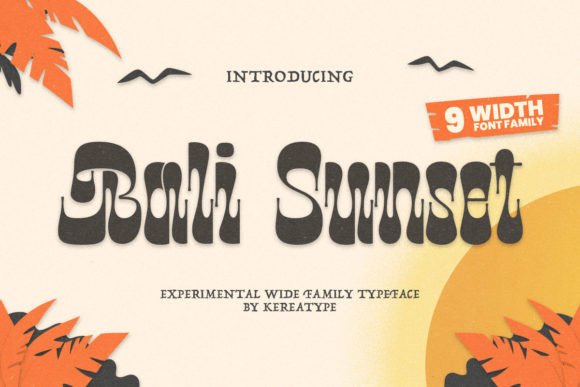 Bali Sunset: A Psychedelic Display Font for Editorial Designers