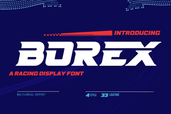 Borex Racing Display Font for Dynamic Brand Identity