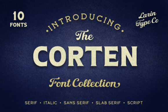 Corten Font for Vintage-Inspired Campaign Design