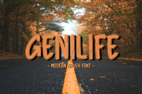 Genilife Handwritten Display Font for Web Design