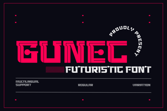 Gunec: A Futuristic Display Font for Tech & Science Brands