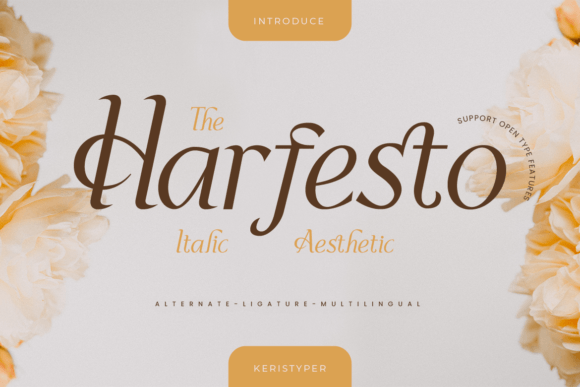 Harfesto: A Display Font for Feminine, Modern Campaigns