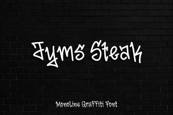 Jyms Steak Display Font for Handmade Headlines and Titles