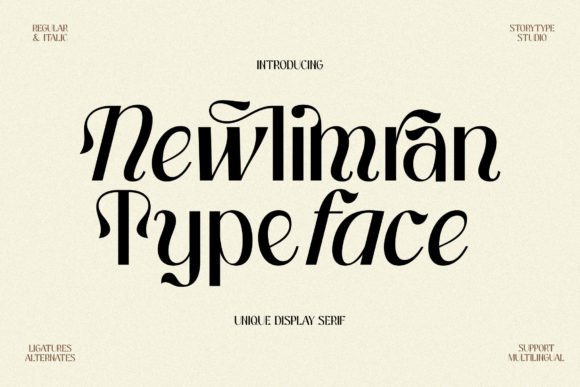 Newlimran Typeface: A Modern Display Font for Digital Luxury