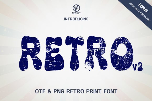 Retro V2 Font: Bold Vintage Display for Small Business Branding