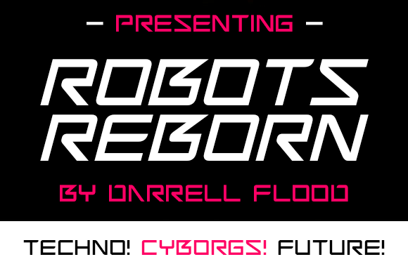 Robots Reborn: A Neon Sci-Fi Display Font for Digital Interfaces