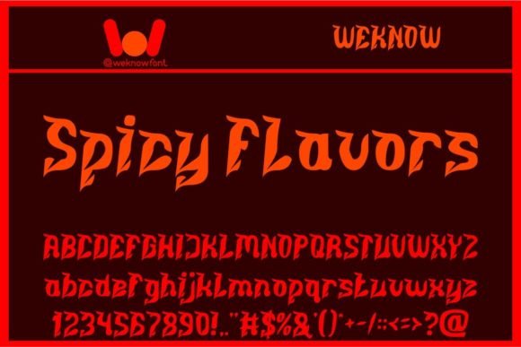 Spicy Flavors Display Font for Bold Headlines & Brand Identity