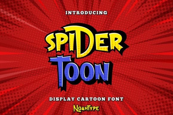 Spider Toon Display Font for Playful Editorial Designs