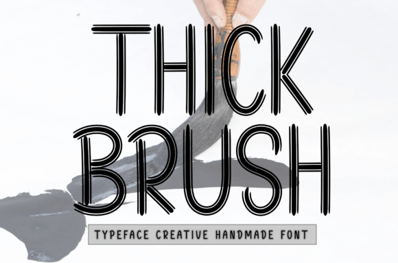 Thick Brush: A Friendly Handwritten Display Font