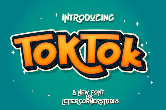 Toktok Font: A Modern Comic Display Typeface for Small Business Branding