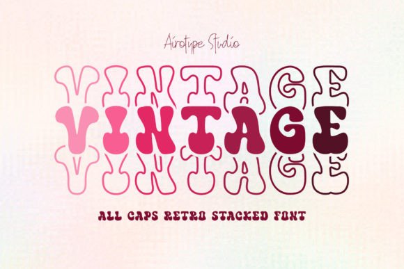 Vintage Stacked Display Font for Bold Digital Headlines