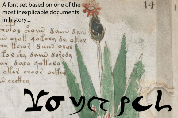Voynich - Etched: A Display Font for Mysterious Brand Identities